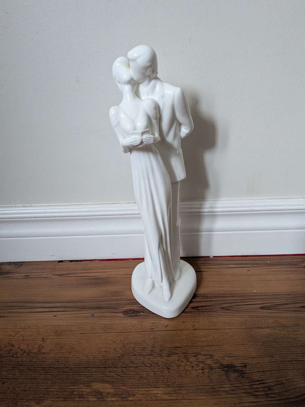 Vintage Royal Doulton Glossy White Happy Anniversary Figurine